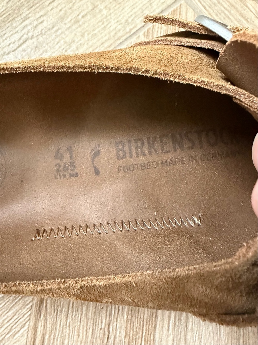 Birkenstock Buckley Suede Leather Clogs Mules Tea Women’s 10 Men’s 8 - Picture 7 of 8